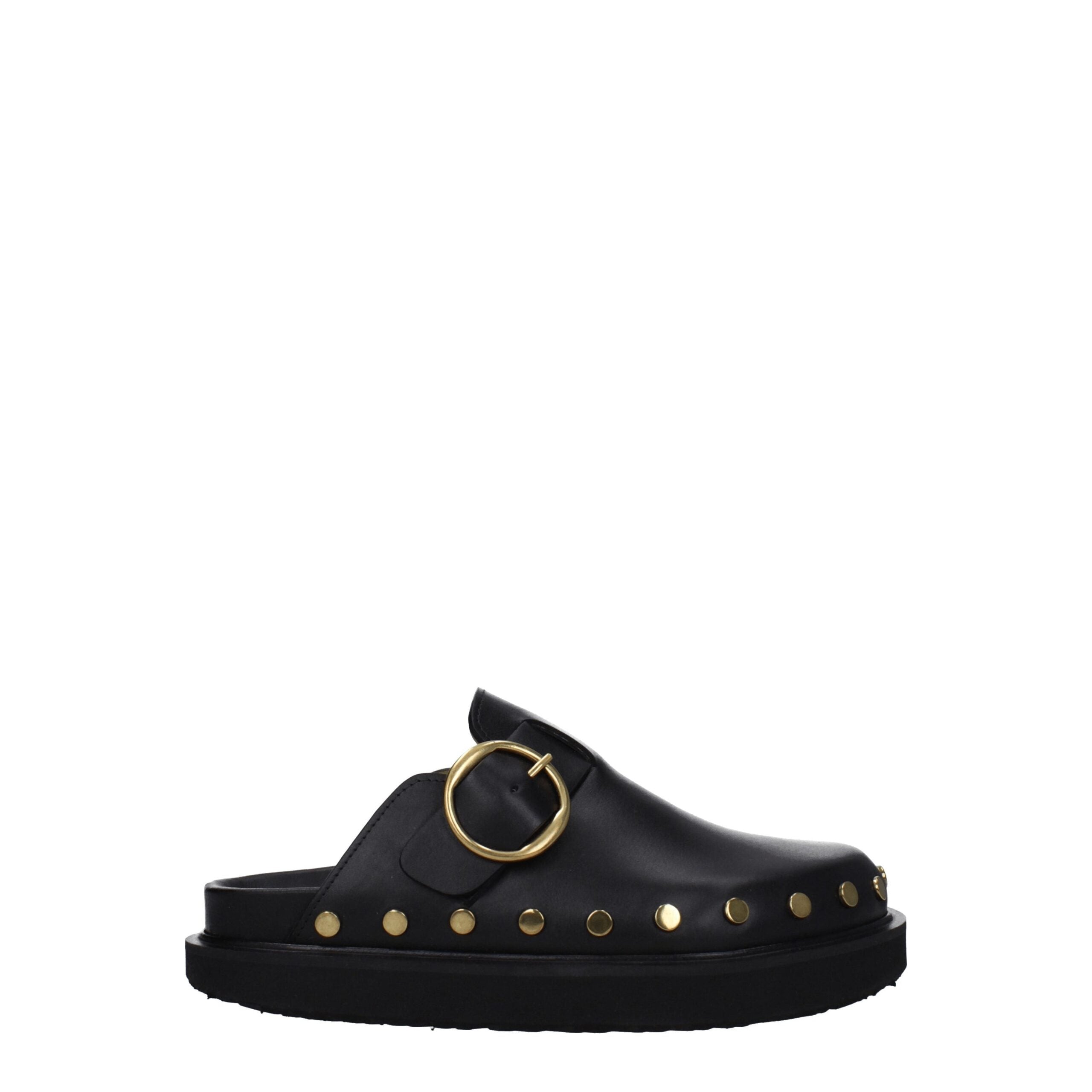 Isabel Marant Black Leather Slipper